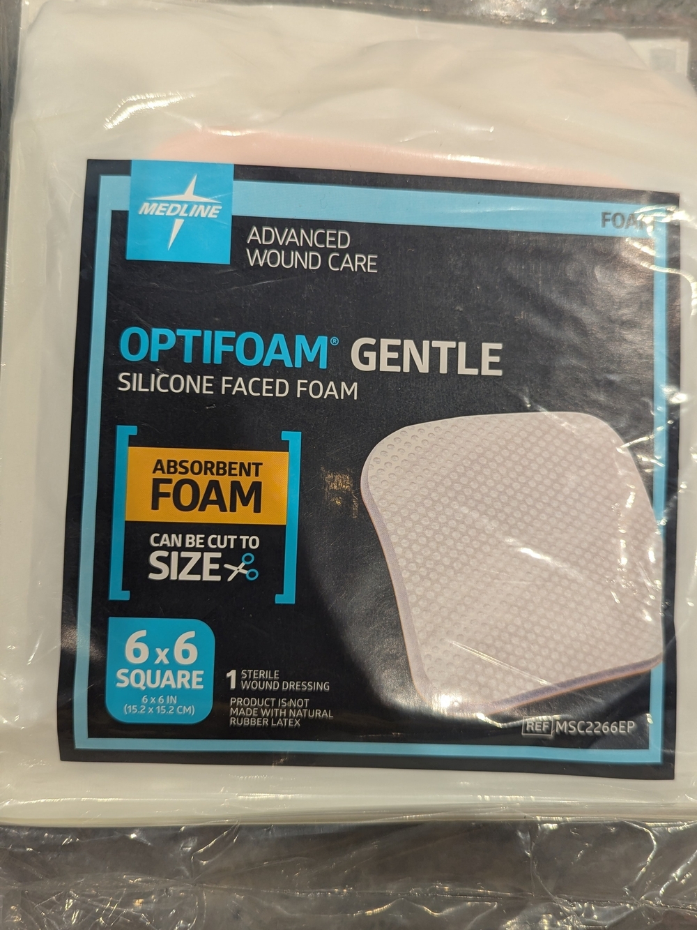 Medline Optifoam Gentle Silicone Faced Foam Wound Dressing
